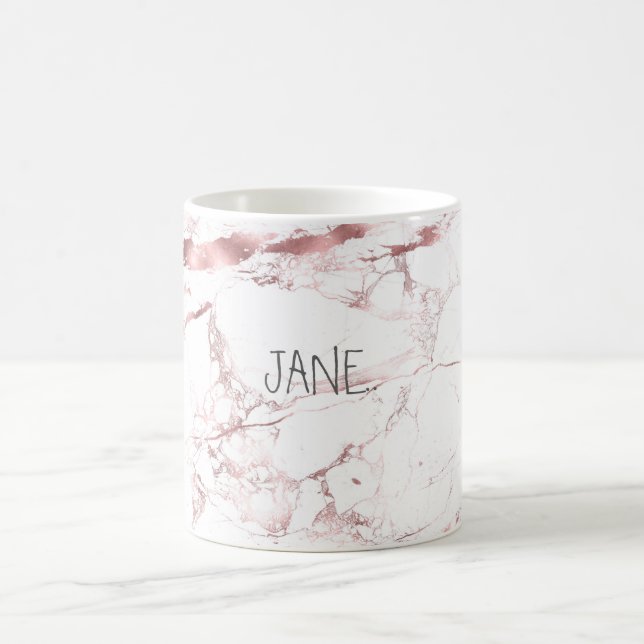Mug MARBRE BLANC PixDezines+VEINES ROSÉES ET DORÉES FA (Centre)