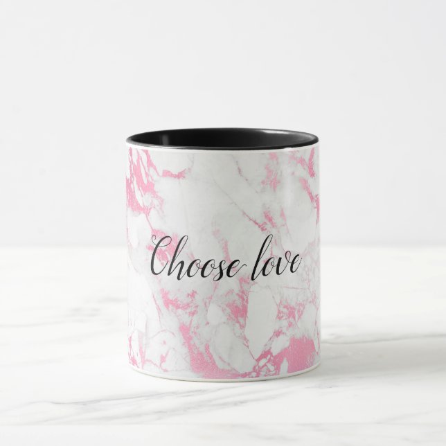 Mug Marbre blanc rose (Centre)