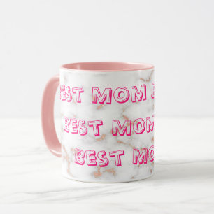 Mug Marbre blanc rose Parties scintillant luxueux
