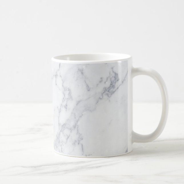 Mug Marbre classique de blanc gris (Droite)