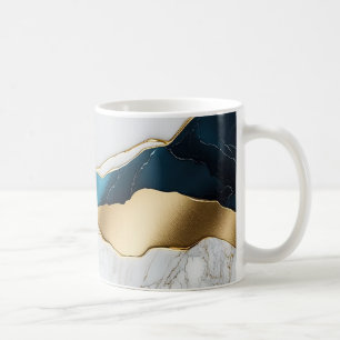 Mug Marbre de pierre de turquoise blanche Cool or