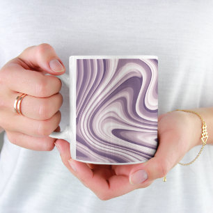 Mug Marbre Liquide Violet Abstrait