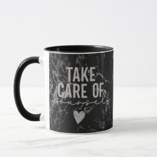 Mug Marbre noir moderne classique