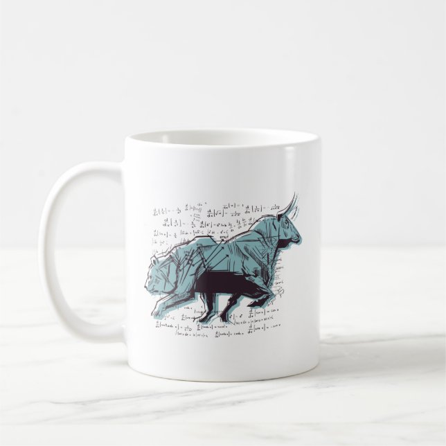 Mug Marché Des Ours Et Des Bulles D'Investisseurs (Gauche)