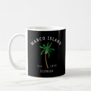 Mug Marco Island Floride Palmier coloré Novelté
