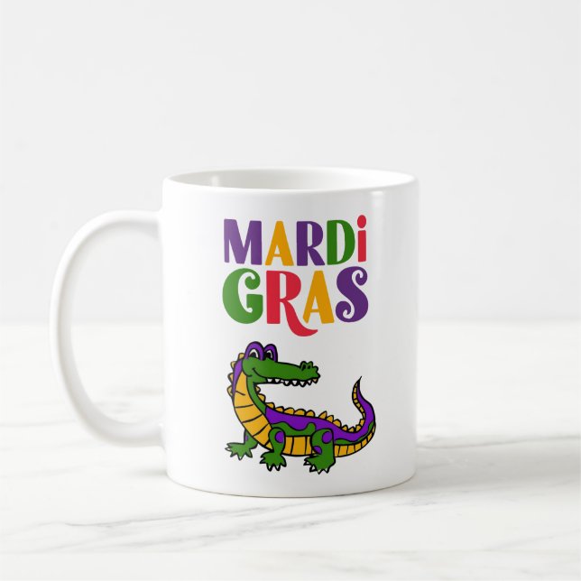 Mug Mardi Gras Alligator, Mardi Gras Party (Gauche)