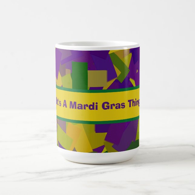 Mug Mardi Gras Blocks (Centre)