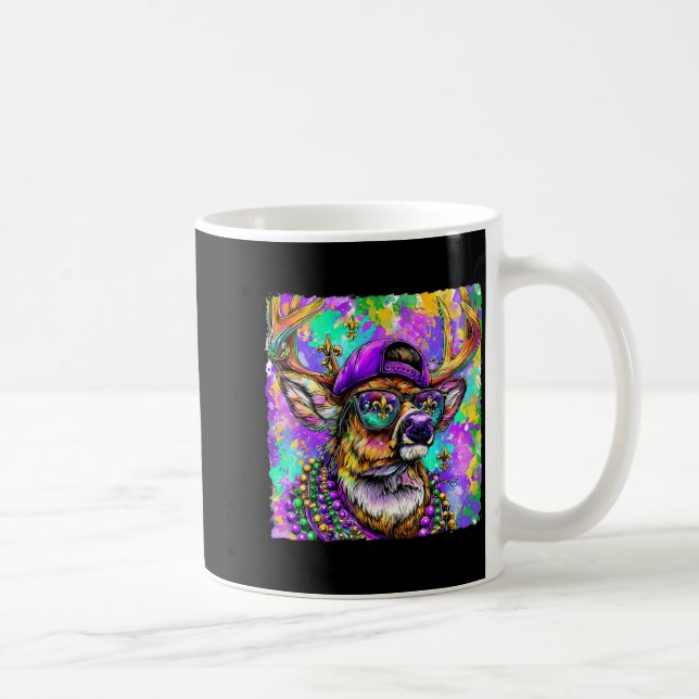 Mug Mardi Gras Deer Buck Hunting New Orleans Camo Men  (Droite)