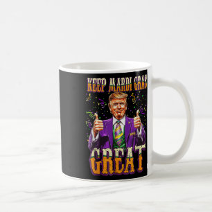 Mug Mardi Gras Donald Trump Grand à nouveau drapeau am