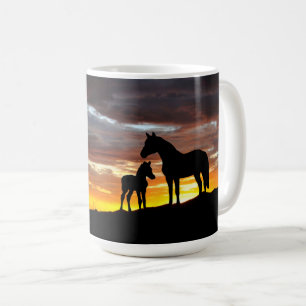 Mug Mare sauvage et poulain de Mustang