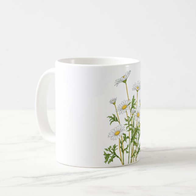 Mug Marguerite blanche (Devant gauche)