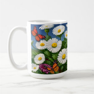 Mug Marguerite Et Papillons Artsy