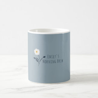 Mug Marguerite minimaliste bleue et texte Moderne Ferm