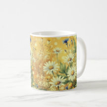 Marguerites blanches ensoleillées et points