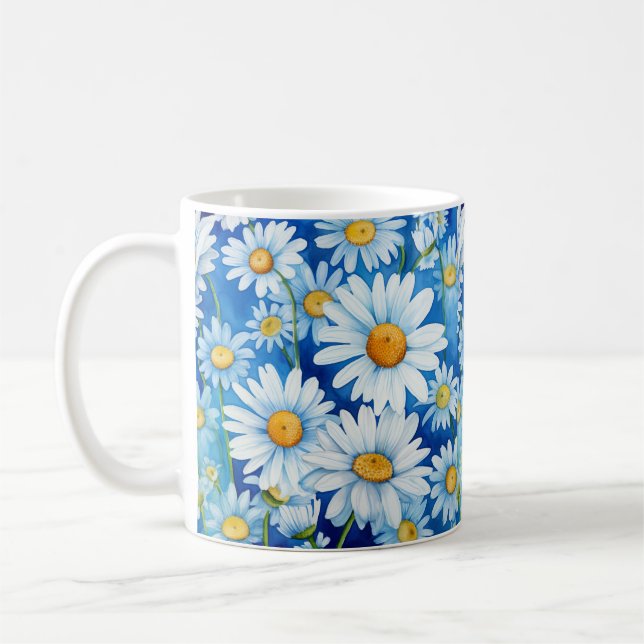 Mug Marguerites sur le bleu (Gauche)