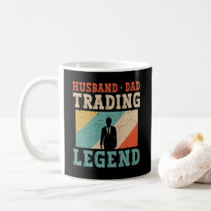 Mug Mari Papa Trading Retro, Jour Trader Stock marché