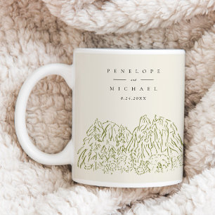 Mug Mariage à Yosemite National Park dessiné à la lign