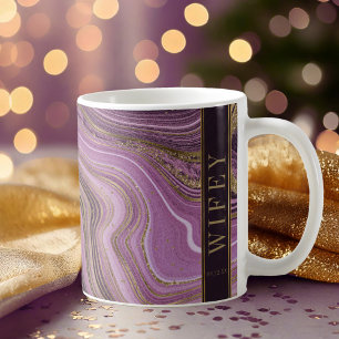 Mug Mariage d'âge Abstrait Wifey Minuit ID827 Café