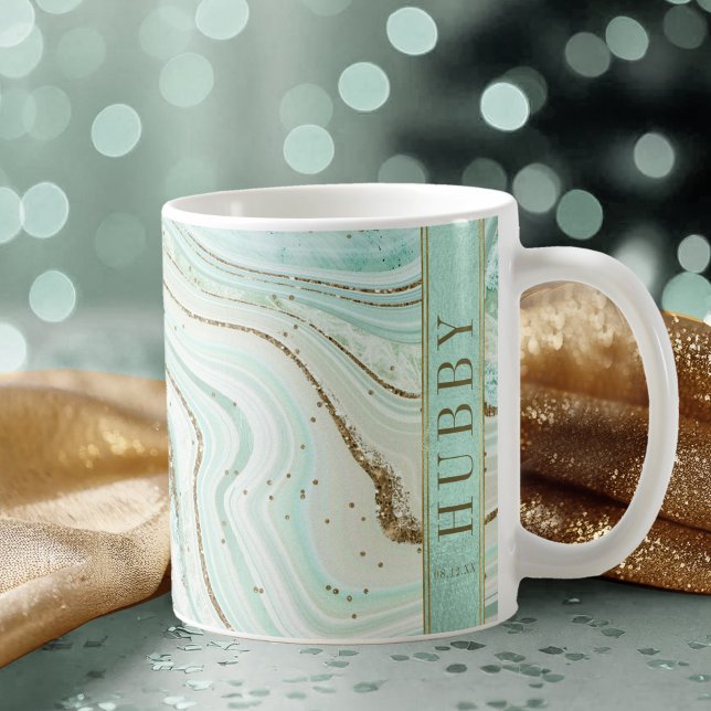 Mug Mariage d'agrégation Abstrait Hubby Mint ID827 (Créateur téléchargé)