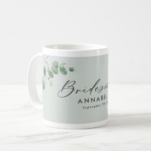Mug mariage de femme de chambre à l'eucalyptus minima