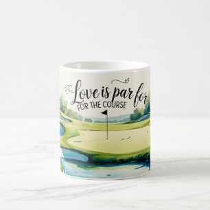 Mug Mariage de golf sur le parcours