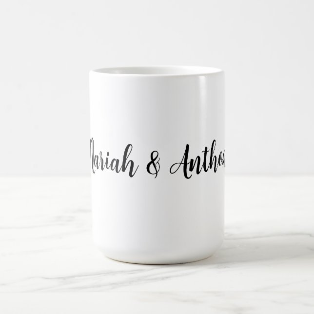 Mug Mariage Élégant Créatif Classique Noir Blanc (Centre)