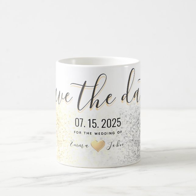 Mug Mariage Enregistrer La Date Invitation (Centre)
