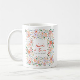 Mug Mariage Fleurs Florales de Printemps