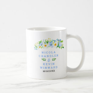 Mug Mariage Floral aux Myosotis et aux Marguerites
