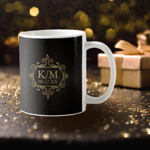 Mug Mariage Gold Filigree fin ID871