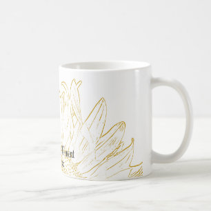 Mug Mariage graphique de tournesol jaune