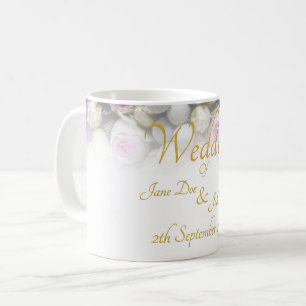 Mug mariage - Mariée avec bouquet mariage coloré