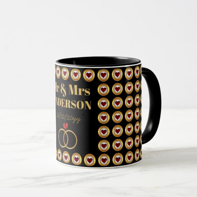 Mug Mariage personnalisé / Anniversaire / Renouvelleme (Devant droit)