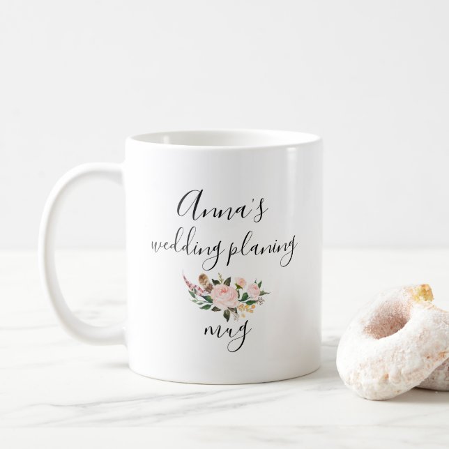 Mug Mariage prévoyant le nom personnalisable | de | (Avec donut)