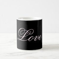 Mariage tendance Love Calligraphie Script noir