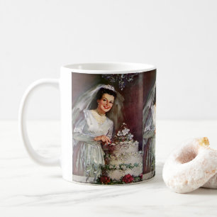 Mug Mariage vintage, Mariée Couper le gâteau Mariage