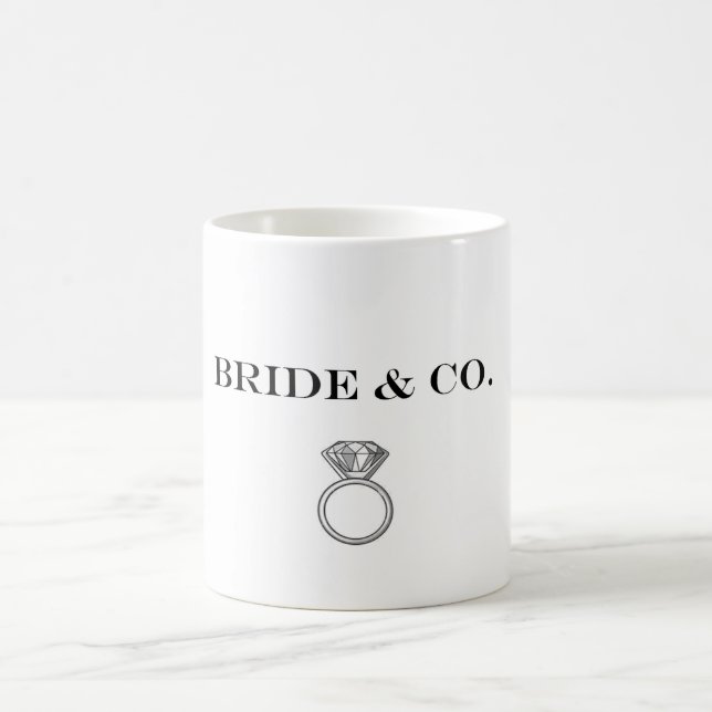 Mug Mariée et femme de chambre Fiançailles Shower Tiar (Centre)