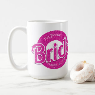 Mug Mariée Parties scintillant rose