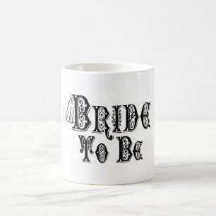 Mug Mariée Pour Être Avec Voile, Type Noir Fancy
