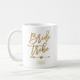 Mug Mariée tribu fausse feuille d'or cadeau de demoise