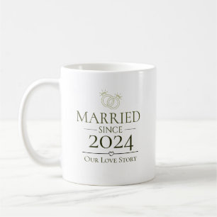 Mug Mariés depuis notre année personnalisée notre hist