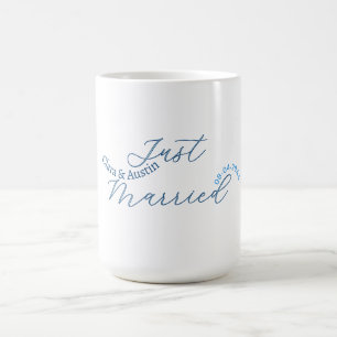 Mug Mariés design nom couple date année simulation de