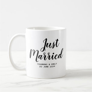 Mug Mariés personnalisé en écriture dorée
