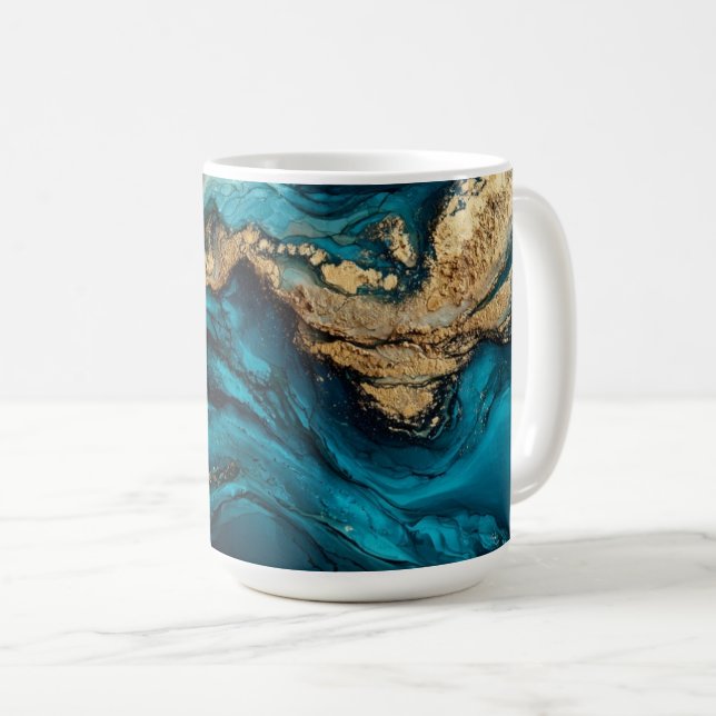 Mug Marine abstraite  (Devant droit)