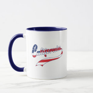 Mug Marine Bleue Californie États-Unis Drapeau Flag FM
