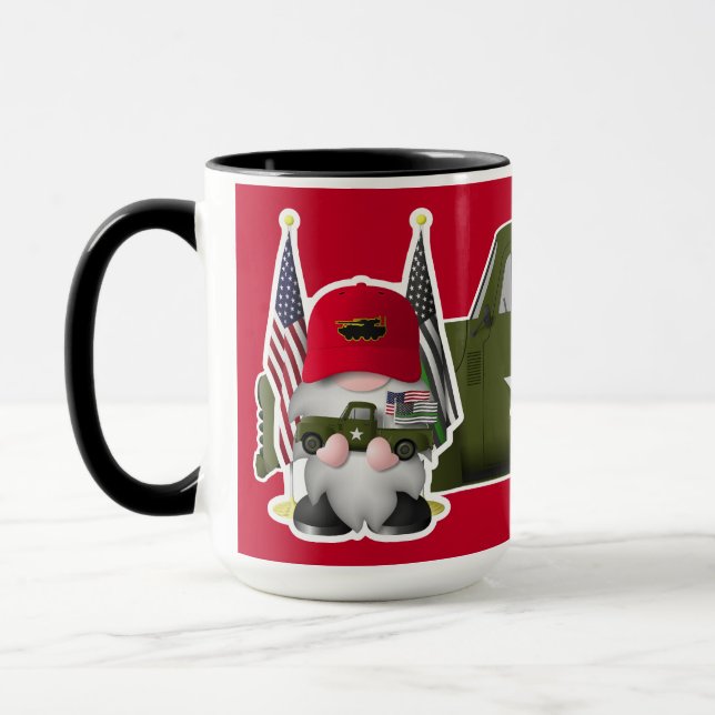 Mug Marine Gnome avec camion militaire (Gauche)