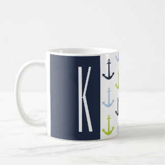Mug Marine, vert de chaux, et Ancres nautiques de