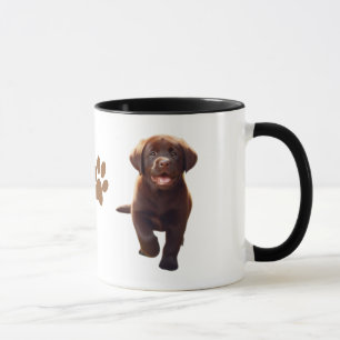 Mug Marionnettes du Labrador - Chocolat mignon et labo