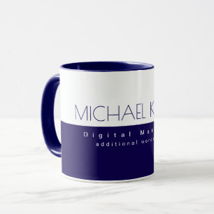 Mug Marketeur numérique professionnel moderne bleu mar