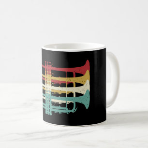 Mug Marquage Bande Trumpet Player Retro Design